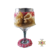 Taça de Vidro Decorada - Bege, Verrmelho e Lacinho