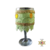Taça de Vidro Decorada - Verde e Dourado