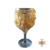 Taça de Vidro Decorada - Amarelo e Dourada