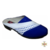Babuche Masculino em Couro Azul Escuro e Branco REF. 3057