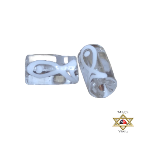 FIRMA DE VIDRO - IÊMONJÁ - PEIXE - CRISTAL TRANSPARENTE