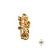 Pingente Níquel Oxalufã Cor Dourado 4cm
