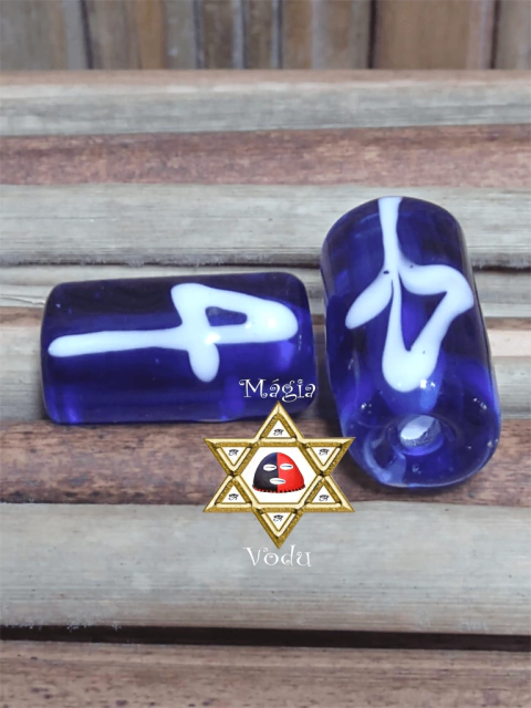 FIRMA DE VIDRO - OGUM - ESPADA - AZUL ESCURO