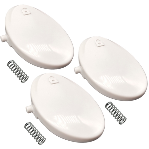 Kit 3un Tecla Trava Branca e 3un Mola para Electrolux Power Speed STK14B STK14W A22781601 A21793601