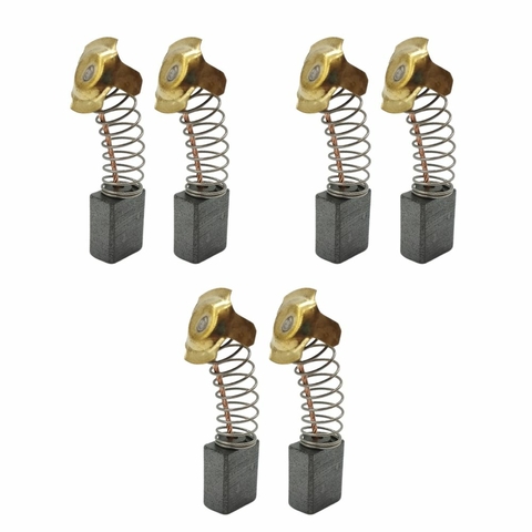 Kit com 3 pares de Escova Carvão Compatível com Serra Circular WAP ESC1500 FW008193