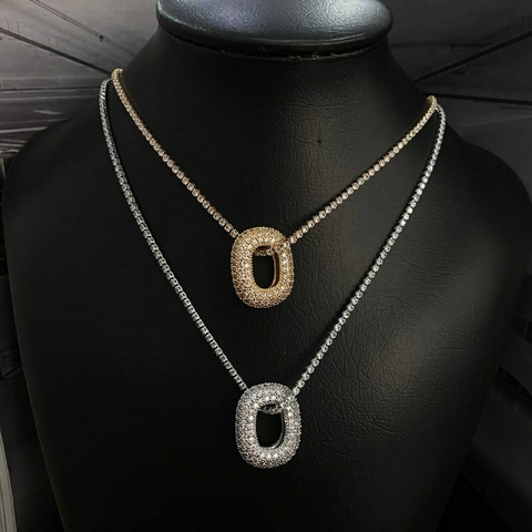 COLAR RIVIERA PINGENTE MICROZIRCONIAS ICA21220 (12 PEÇAS)