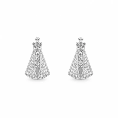 BRINCO ZIRCÔNIA BANHO DE PRATA BBCA18225-2 (12 PARES)