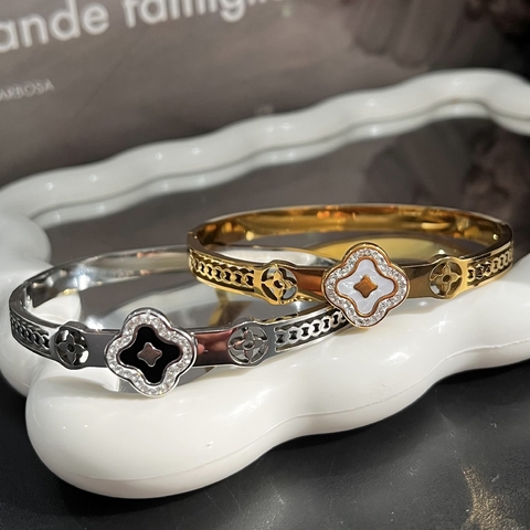 (AÇO) BRACELETE TREVO STRASS APCB76006-4 (12 PECAS) - buy online