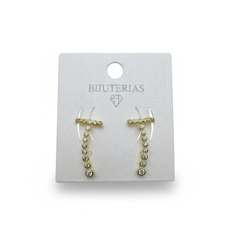 BRINCO EARCUFF FOLHEADO MICROZIRCONIAS MBBA22202 -2 (12 PARES) - comprar online