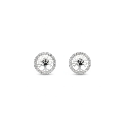 BRINCO BANHO DE PRATA ARVORE DA VIDA MICROZIRCONIAS NBCA08851 -3 (12 PARES) - comprar online