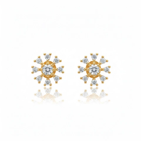 MINI BRINCO FOLHEADO MICROZIRCONIAS NBCA08652 (12 PARES) - buy online