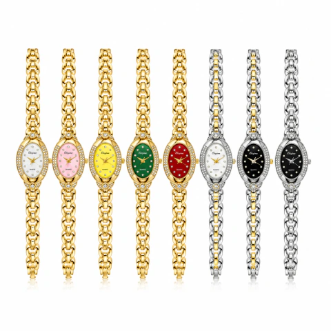 RELÓGIO AÇO OVAL STRASS CSDK81706 -4 (12 PEÇAS)
