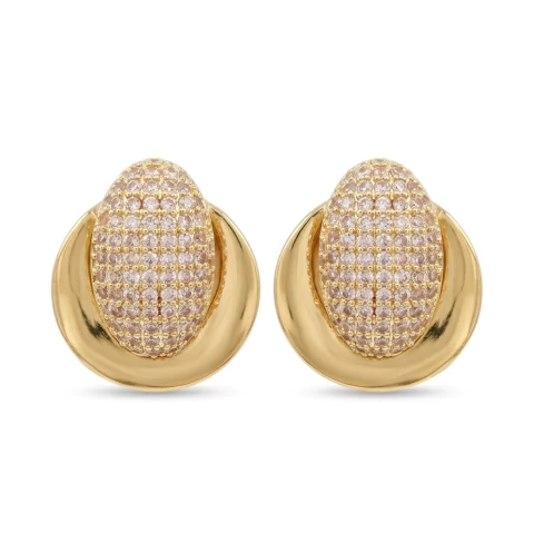 BRINCO FOLHEADO CLASSICO MICROZIRCONIAS NBCA35508 -2 (12 PARES)