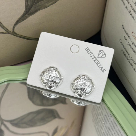 (BANHO DE PRATA) BRINCO MICROZIRCONIA ABBA21813 (12 PARES) - buy online