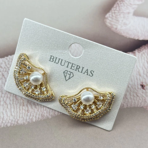 BRINCO PEROLA ZIRCONIAS FBDA21821 (12 PARES) - comprar online