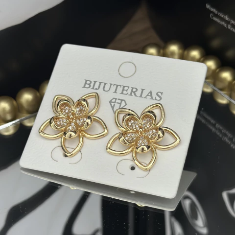 BRINCO FLOR ZIRCONIAS EBCB26019 -2 (12 PARES) - comprar online