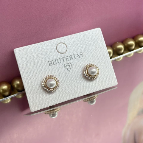 BRINCO PEROLA ZIRCONIA GBBA28012 (12 PARES) - comprar online