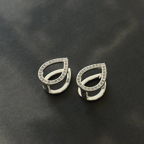 (BANHO DE PRATA) BRINCO CLICK GOTA MICROZIRCONIAS KBCA28009 -4 (12 PARES) - comprar online