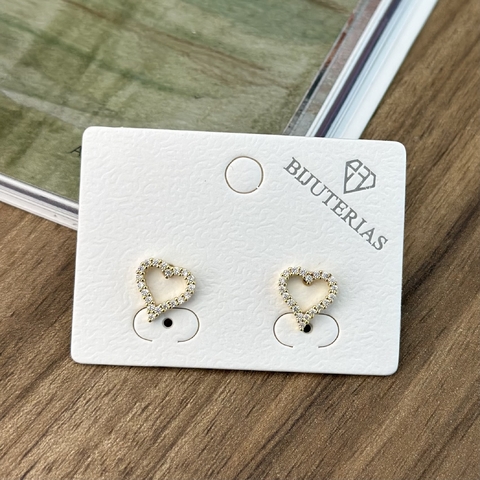 (Mini) BRINCO CORAÇÃO MICROZIRCONIAS PBA22576 -1 (12 PARES) - comprar online