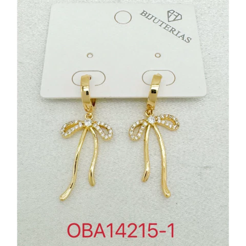 ARGOLA CLICK PINGENTE LAÇO MICROZIRCONIAS OBA14215 -1 (12 PARES) - buy online