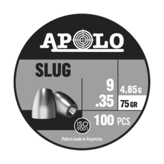 BALINES SLUG CAL 9 X 100 75 GR