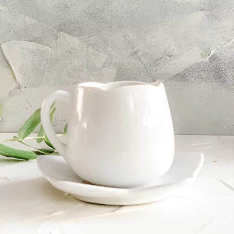 Taza de Té Tulipán con Plato