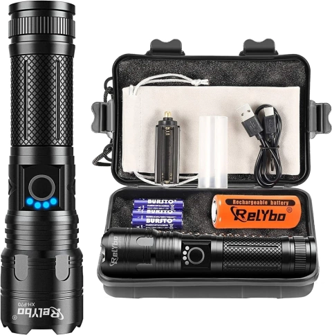 Linterna Tactica Militar 10000 Lumens Ip67 Usb La Mejor con cargador para celular