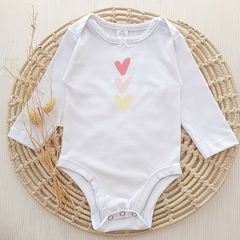 Body Corazones Blanco con Moño Manga Larga - comprar online