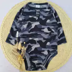 Body Botón Camuflado Manga Larga