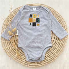 Body Hero Gris Manga Larga - comprar online