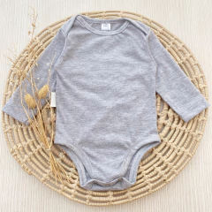 Body Gris Manga Larga - comprar online