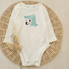 Body Croco Off White Manga Larga - comprar online