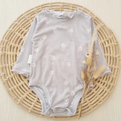 Body Rulotte Morley Margaritas Manga Larga - comprar online