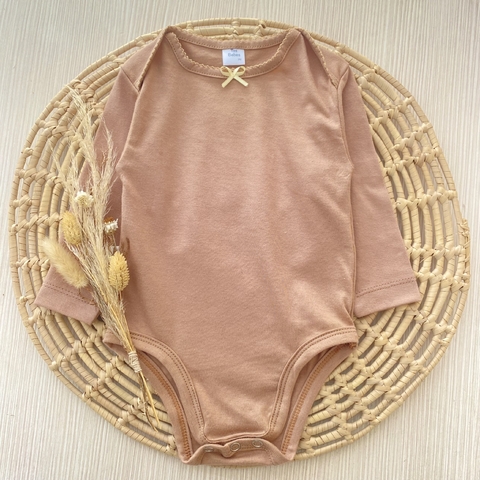 Body Tostado con Moño Manga Larga - comprar online