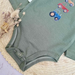 Body Autos Verde Oliva Manga Larga - YesBebes - Fabricante Ropa de Bebés