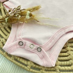 Body Rosa Claro con Moño Manga Larga - YesBebes - Fabricante Ropa de Bebés