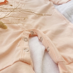 Pijama Botones Gliter Salmón - YesBebes - Fabricante Ropa de Bebés