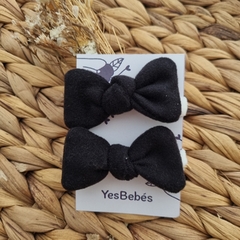 Colitas Moño gamuzadas Negro - comprar online
