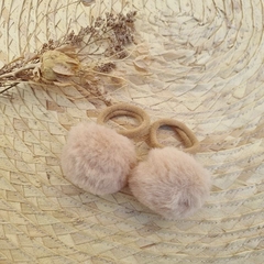 Colitas Pompon x 2 Beige