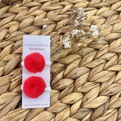 Colitas Pompón Rojo x 2 - comprar online