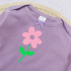 Body Flor Lila con Moño Manga Larga - comprar online