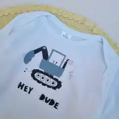 Body Hey Dude Blanco Manga Larga - comprar online