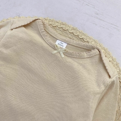 Body Vainilla con Moño Manga Larga - comprar online