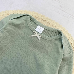 Body Verde Seco con Moño Manga Larga - comprar online