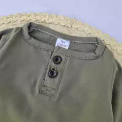 Body Botón Verde Oliva Manga Larga - comprar online