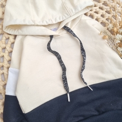 Buzo Rústico Vainilla y Negro Lurex - comprar online