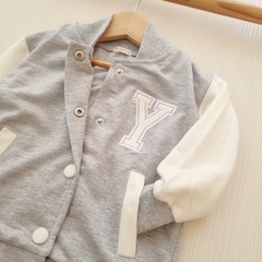Campera Bomber Rústica Gris en internet