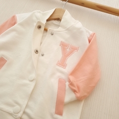 Campera Bomber Rústica Off White en internet