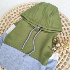Buzo Rústico Verde y Gris Cordón - comprar online