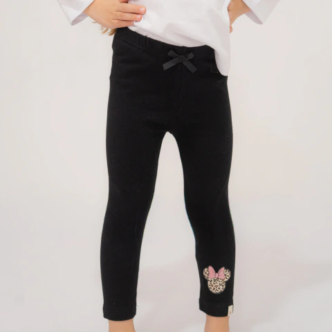 Calzas Lycra Minnie Print Negra